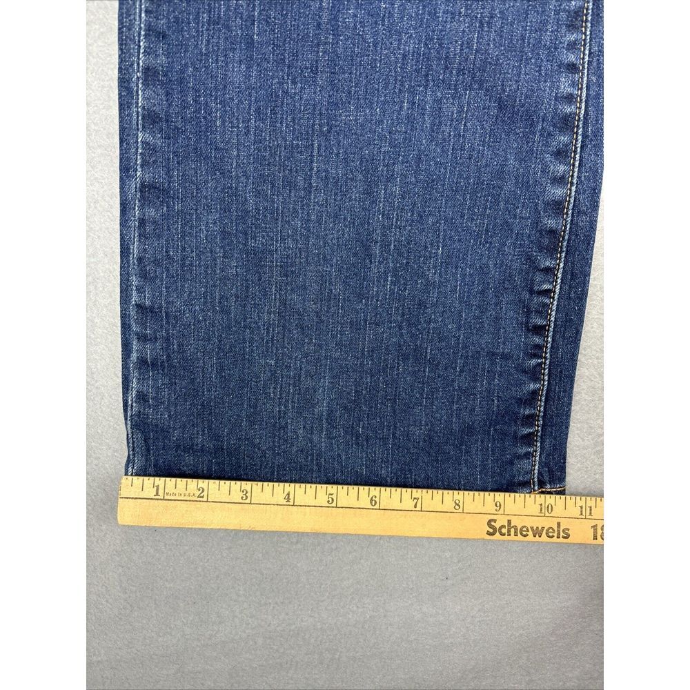 VTG OLD NAVY Jeans Womens 16 Stretch Flare Bootcut Flap Pockets Denim Faded Blue - Picture 7 of 15